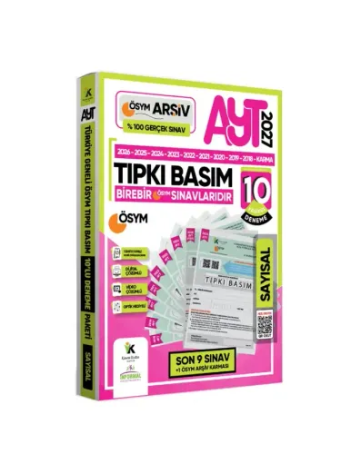 İnformal AYT Sayısal ÖSYM Çıkmış Soru Tıpkı Basım 10 lu Deneme Paketi 