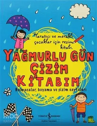 Yağmurlu Gün Çizim Kitabım Bulmacalar, boyama ve çizim sayfaları