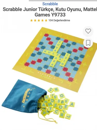 Scrabble Junior Türkçe, Kutu Oyunu, Mattel Games