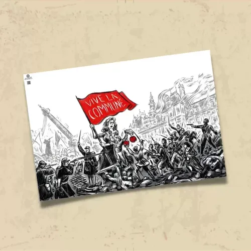 POSTER 0226 - PARİS KOMÜNÜ DİJİTAL İLLÜSTRASYON - KUŞE KAĞIT (33X48)