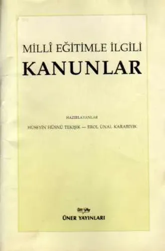 Milli Eğitimle İlgili Kanunlar