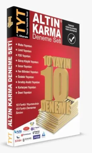 Altın Karma TYT Deneme Seti 10 Farklı Yayın 10 Farklı Deneme