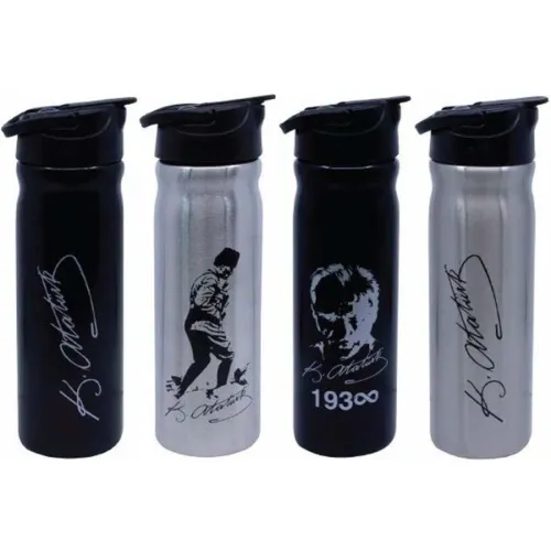 GLOBOX ÇELİK MATARA- ATATÜRK BASKILI 500ML