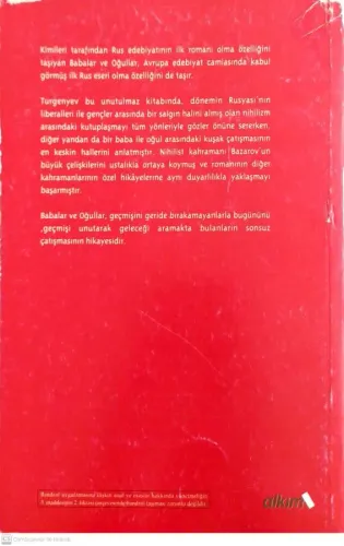 Babalar ve Oğullar Turgenyev Alkım Yayınevi