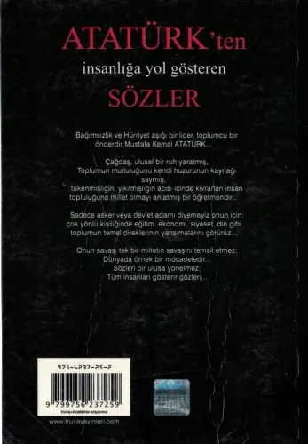 Atatürk' ten İnsanlığa Yol Gösteren Sözler Selman Kılıç Truva %60 indi