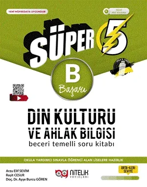 Süper 5.Sınıf Din Kültürü ve Ahlak Bilgisi B Başarı Beceri Temelli Soru Kitabı