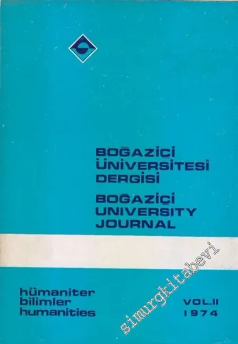 Boğaziçi Üniversitesi Dergisi: Hümaniter Bilimler = Boğaziçi University Journal: Humanities - Volume 2 - 2       1974
