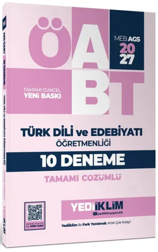 Yediiklim Yayınları 2027 MEB AGS ÖABT Türk Dili ve Edebiyatı Öğretmenl