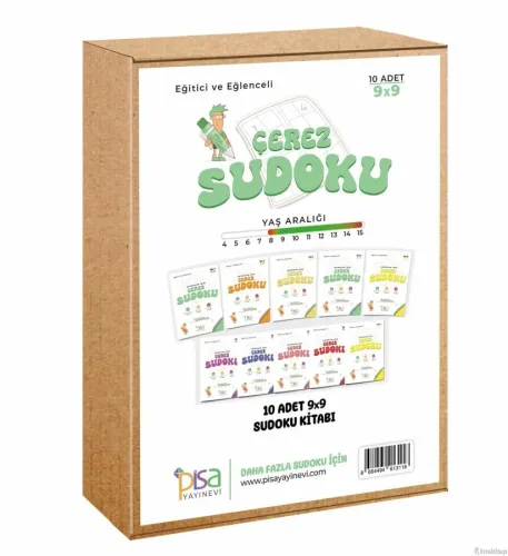 9x9 Eğitici ve Eğlenceli 10 Adet Çerez Sudoku Set