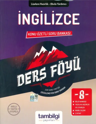 TAM BİLGİ 8. SINIF İNGİLİZCE DERS FÖYLERİ (SORU BANKASI