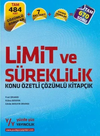 Yüzde Yüz LYS Limit ve Süreklilik Konu Özetli Çözümlü Kitapçık