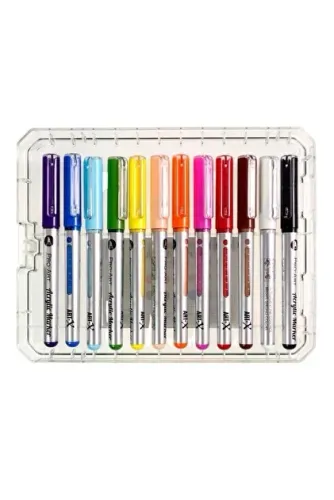 Art-x Pro Art Fırça Uçlu Akrilik Marker 12li Set