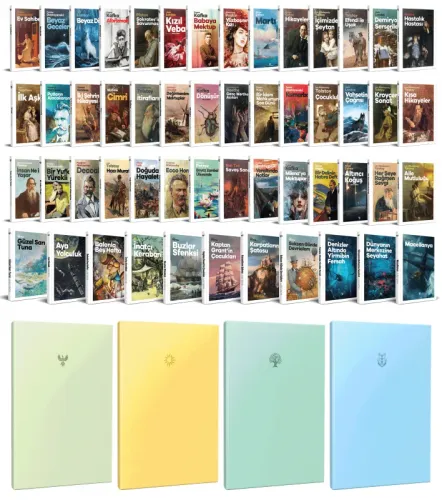 63 Dünya Klasiği ve Pastel Çizgisiz Defter Seti -2 - Halkkitabevi