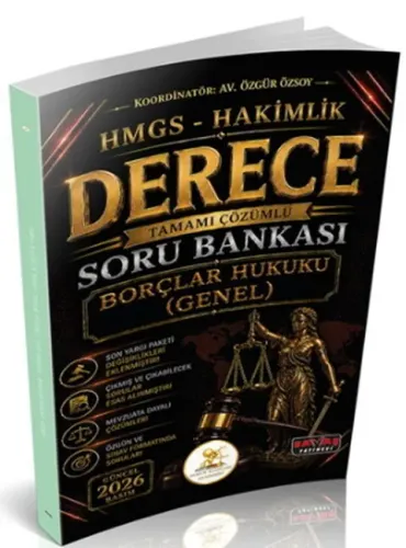 Savaş Yayınları 2026 HUKAL HMGS-Hakimlik Derece Borçlar Hukuku Genel Hükümler Soru Bankası