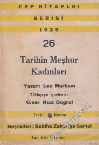 Tarihin Meşhur Kadınları -        1939