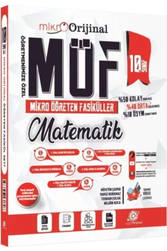 ORİJİNAL MİKRO 10.SINIF MATEMATİK SETİ MÖF MİKRO ÖĞRETEN FASİKÜLLER