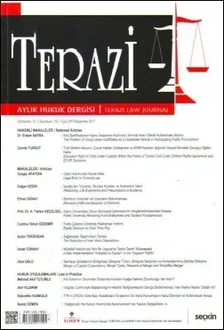 Terazi Aylık Hukuk Dergisi Yıl: 12 Sayı: 133, Eylül 2017