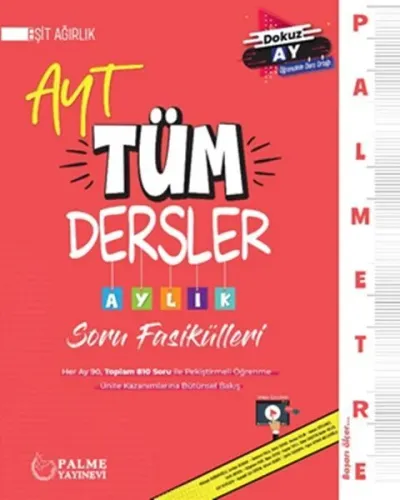 Palme Yayınları AYT Eşit Ağırlık Tüm Dersler Palmetre Aylık Çalışma Fasikülleri