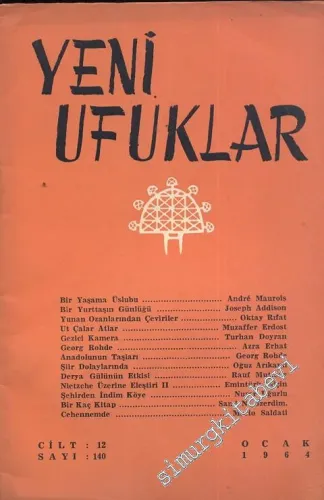 Yeni Ufuklar Aylık Sanat Fikir Dergisi - Sayı: 140, Ocak 1964