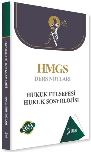 Yetki Yayınları 2026 HMGS Hukuk Felsefesi ve Hukuk Sosyolojisi Ders No