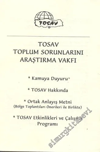TOSAV: Toplum Sorunlarını Araştırma Vakfı -