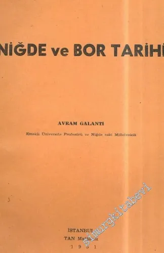 Niğde ve Bor Tarihi -        1951