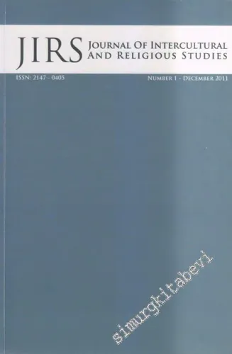 JIRS: Journal Of Intercultural And Religious Studies - Sayı: 1      December - Aralık