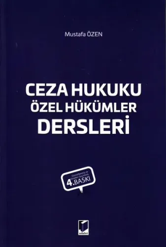 Ceza Hukuku Özel Hükümler Dersleri