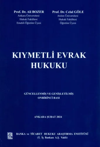 Kıymetli Evrak Hukuku Ali Bozer