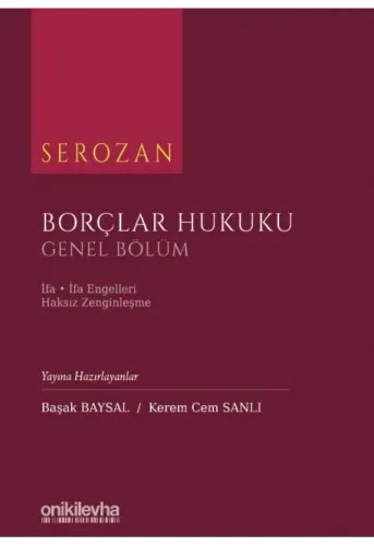 Borçlar Hukuku Genel Bölüm