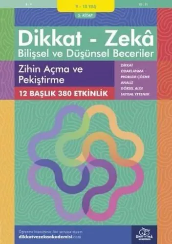 Zihin Açma ve Pekiştirme ( 9 - 10 Yaş 5 Kitap, 380 Etkinlik );Dikkat –