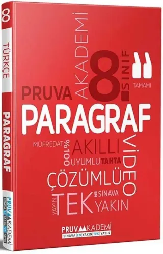 Pruva Akademi 8. Sınıf Paragraf Soru Bankası