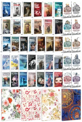 43 Dünya Klasiği ve Çiçekli Planlama Defteri Seti -1 - Halkkitabevi