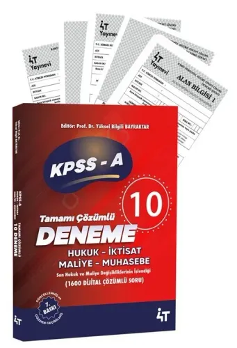 4T Yayınları 2026 KPSS A Grubu 10 Deneme Çözümlü