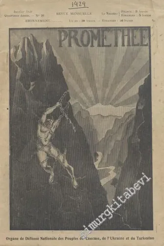 Prométhée - Organe de défense nationale des  Peuples du Caucase de l'Ukraine et du Turkestan -        1929