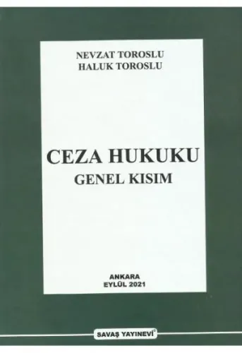 Ceza Hukuku Genel Kısım