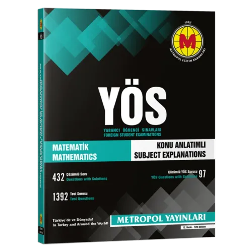 Metropol YÖS Matematik Tüm Konular Konu Anlatımlı Örnek Çözümlü