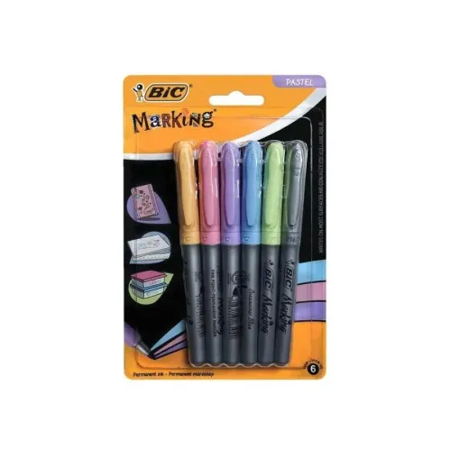 BİC MARKING COLOR PERMANENT MARKER 6LI PASTEL