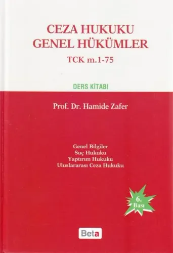 Ceza Hukuku Genel Hükümler Ders Kitabı