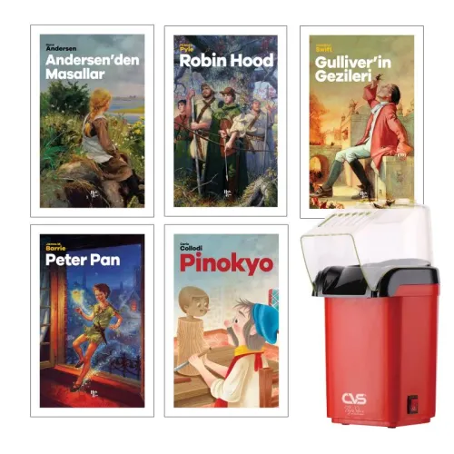 Çocuk Klasikleri 5 Kitap Bir Arada ve Popcorn Makinesi - Halkkitabevi
