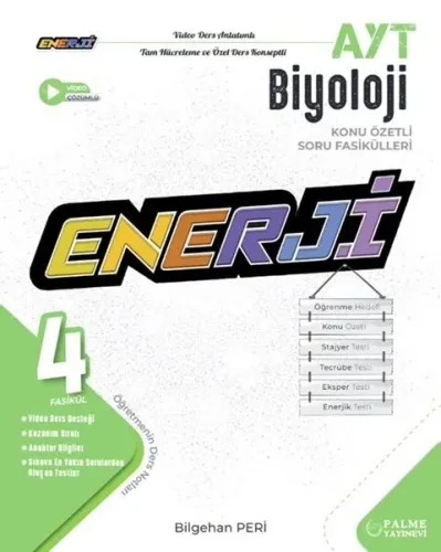 Palme Yayınları AYT Enerji Biyoloji Konu Özetli Soru Fasikülleri