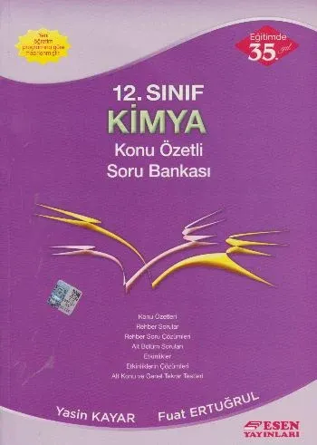 Esen 12. Sınıf Kimya Konu Özetli Soru Bankası