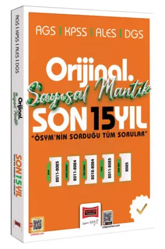 Yargı Yayınları 2026 KPSS AGS ALES DGS Orijinal Sayısal Mantık Son 15 Yıl Çıkmış Sorular