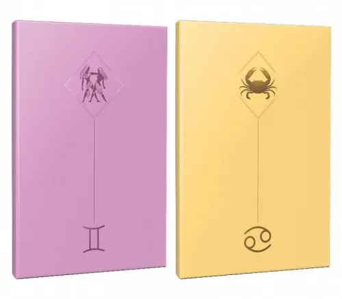 2li Burç-Astroloji Temalı 13,5x19,5cm 64 Sayfa Çizgisiz Defter Seti -1