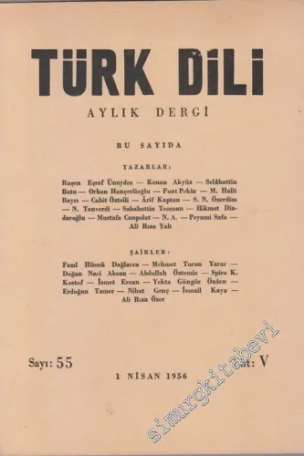 Türk Dili Aylık Dergi - 55  5    Nisan