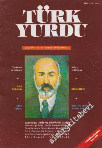 Türk Yurdu Dergisi - Sayı: 100  15    Aralık 1995