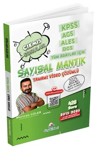 Dizgi Kitap Yayınları ALES DGS KPSS AGS Tüm Adaylar İçin Sayısal Mantık Tamamı Video Çözümlü Çıkmış Sorular
