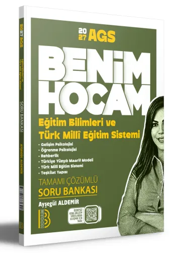 Benim Hocam Yayınları 2027 AGS Eğitim Bilimleri ve Türk Milli Eğitim Sistemi Tamamı Çözümlü Soru Bankası