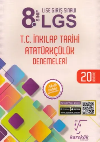 2023 Karekök Yayınları 8. Sınıf LGS T.C. İnkılap Tarihi Atatürkçülük Denemeleri