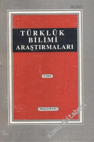 Türklük Bilimi Araştırmaları - Sayı: 3        1996